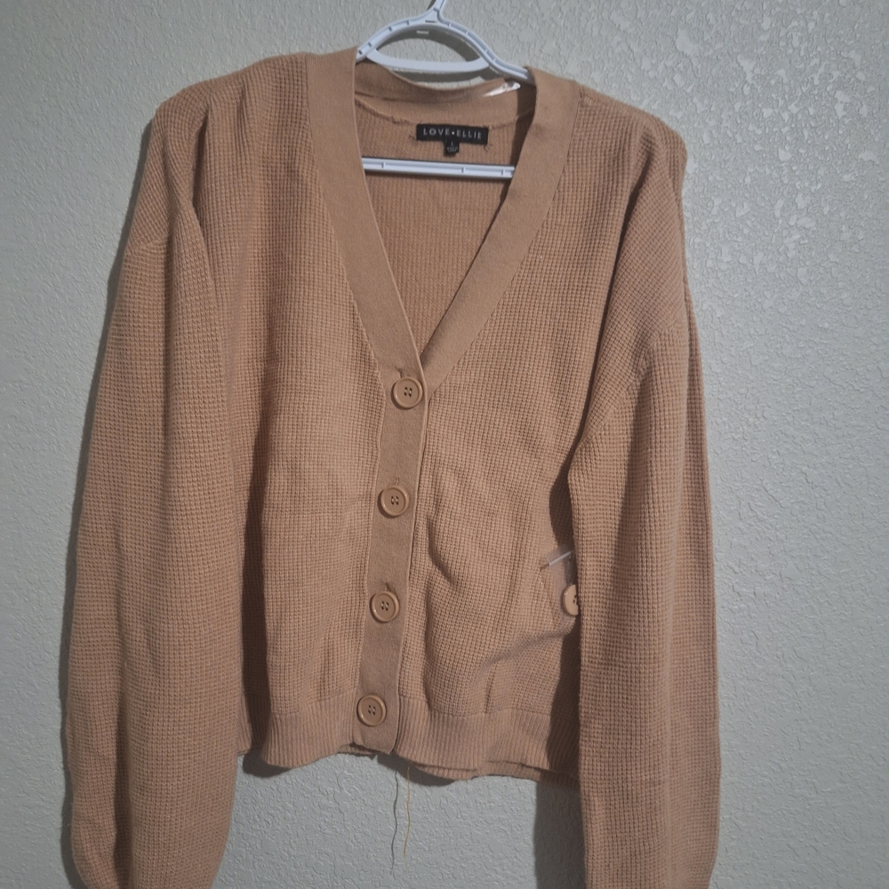 Covington Women's Camel Cardigan Sweater